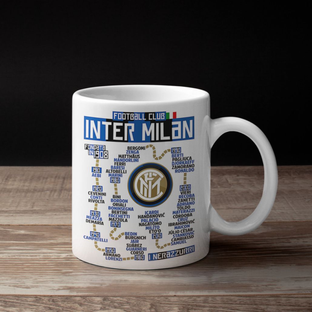Inter Milan Coffee Mug, Inter Milan Football Club Timeline Mug Mugs