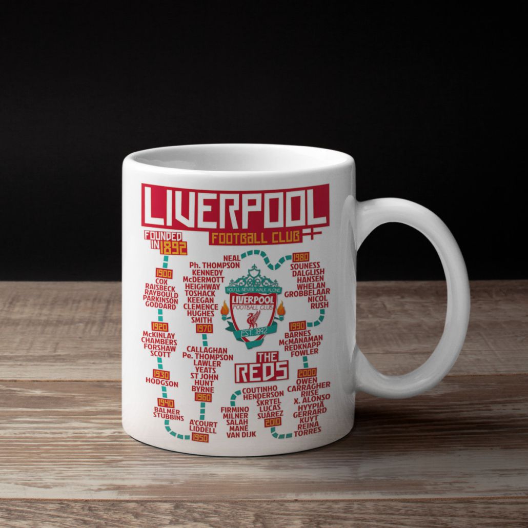 Liverpool Coffee Mug, Liverpool Football Club Timeline Mug Mugs