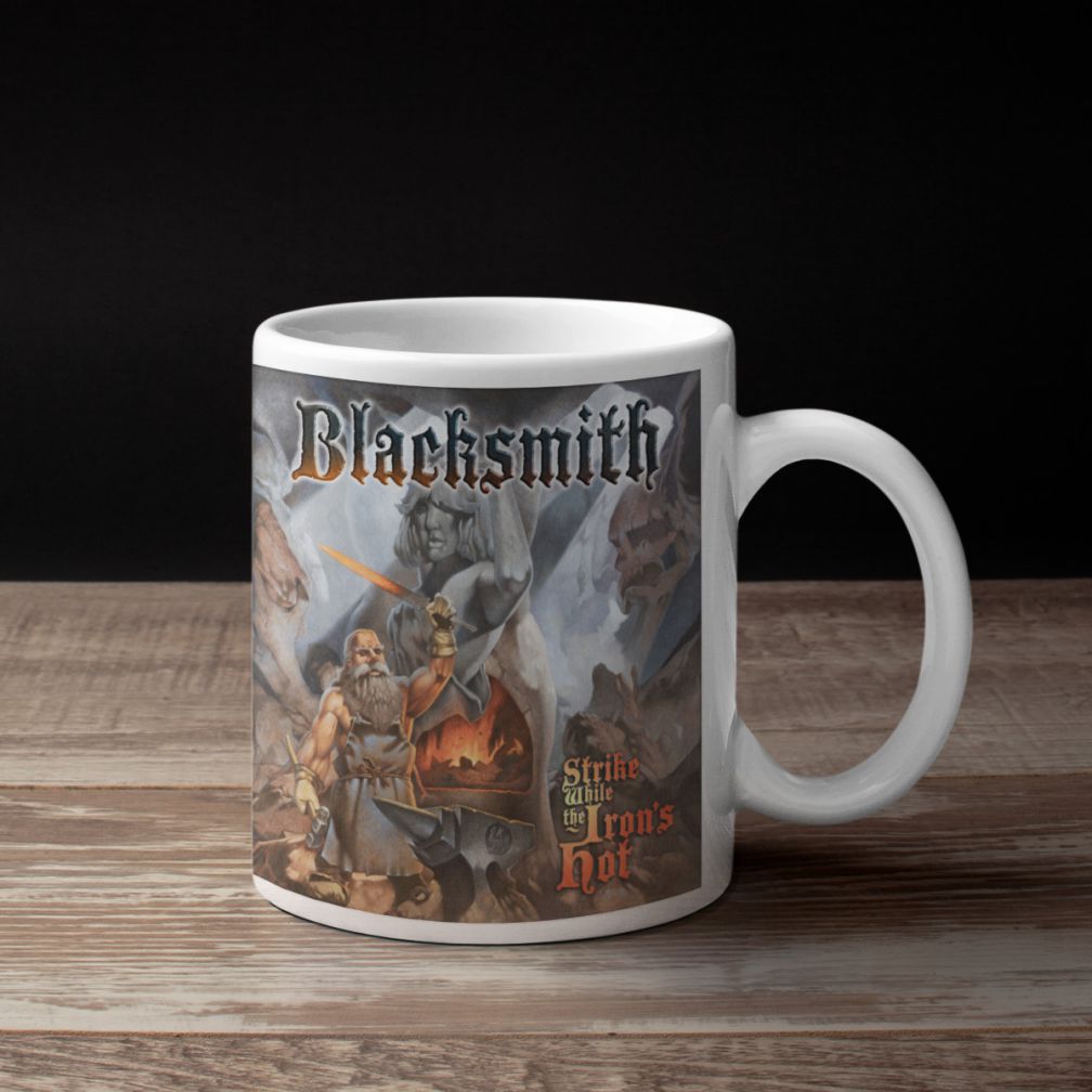 Blacksmith Coffee Mug, Blacksmith Strike While the Irons Hot Coffee Mug