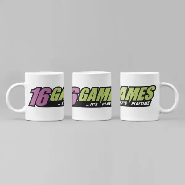 16 Games Coffee Mug, 16 Games Logo Mug