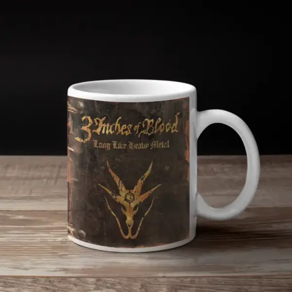 3 Inches of Blood Coffee Mug, 3 Inches of Blood Long Live Heavy Metal Coffee Mug