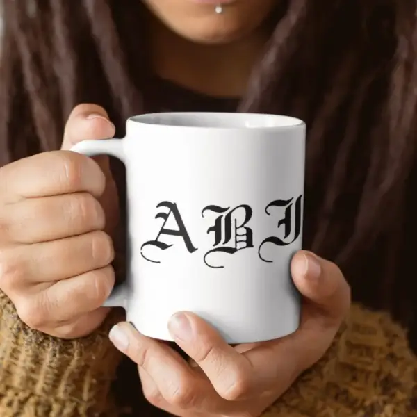 Abigor Text Logo Coffee Mug - Image 2