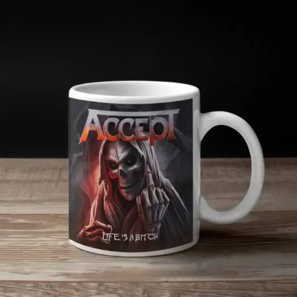 Accept Coffee Mug, Accept Lifes a Bitch Coffee Mug