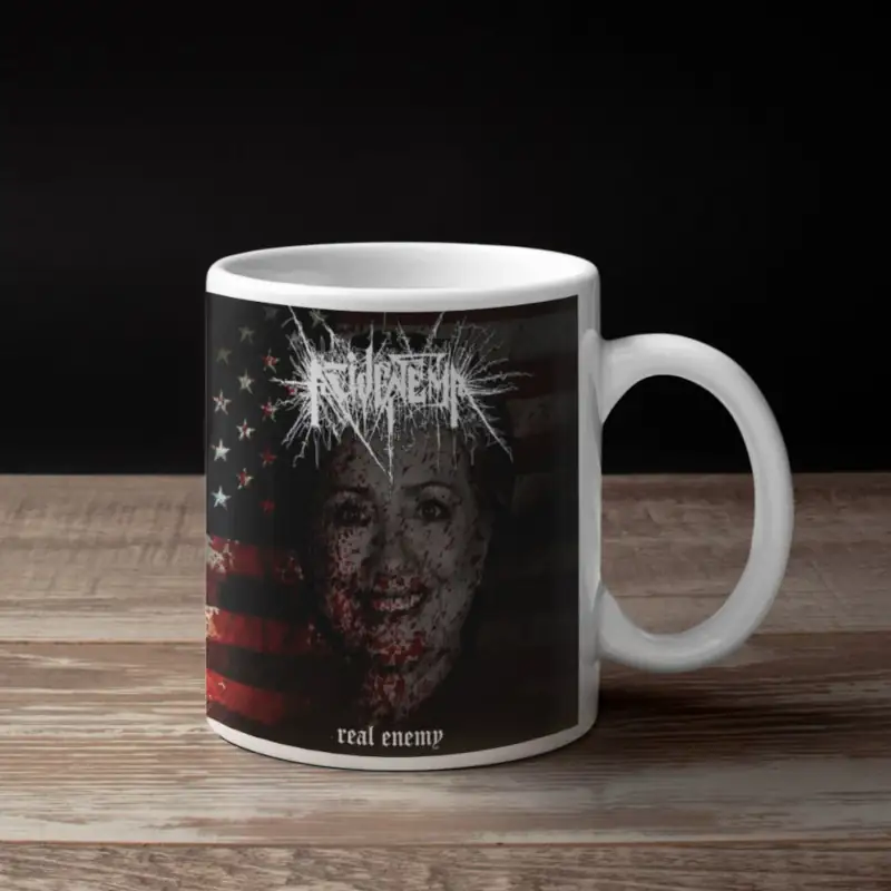 Acid Enema Coffee Mug, Acid Enema Real Enemy Coffee Mug