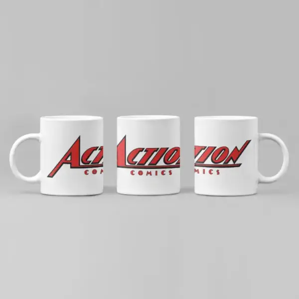 Action Comics Coffee Mug, Action Comics Logo Mug