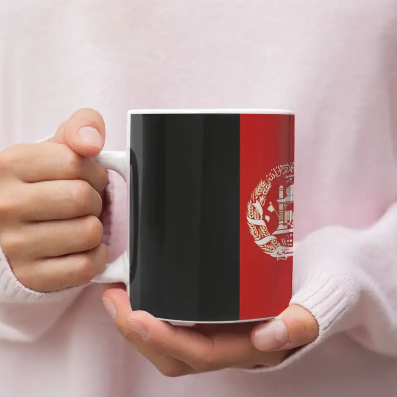 Afghanistan Flag Coffee Mug, Afghanistan's National Flag Mug - Image 2