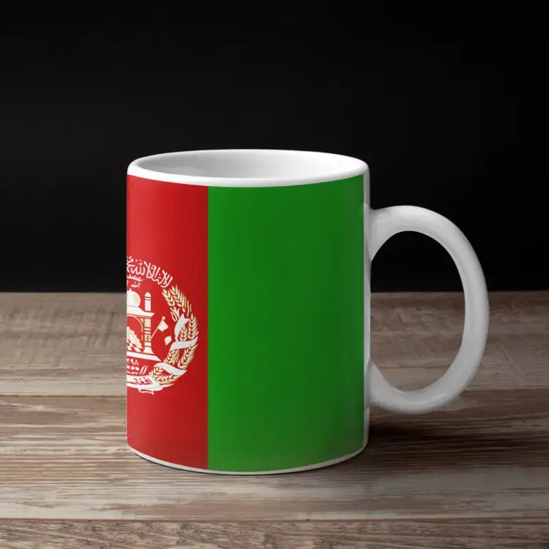 Afghanistan Flag Coffee Mug, Afghanistan's National Flag Mug