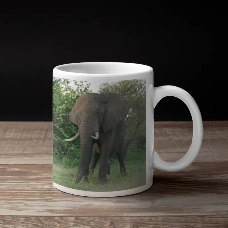 African Forest Elephant Coffee Mug, Animal African Forest Elephant Coffee Mug
