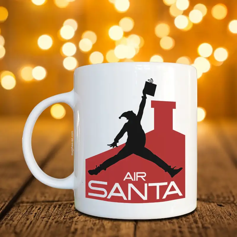 Air Santa Claus Mug Air Jordan Christmass Coffee Mug