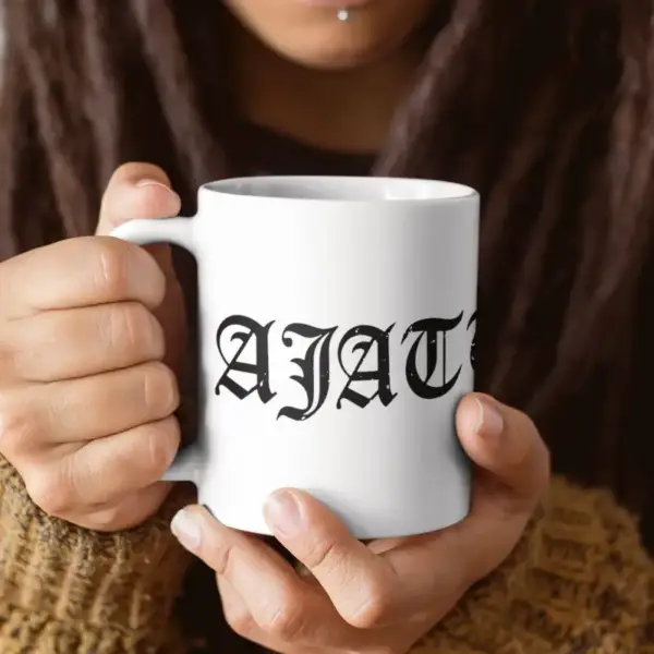 Ajattara Text Logo Coffee Mug - Image 2