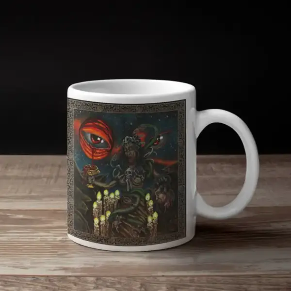 Akasha Coffee Mug, Akasha Canticles of the Sepulchral Deity Coffee Mug