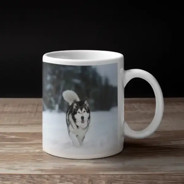 Alaskan Malamute Coffee Mug, Animal Alaskan Malamute Coffee Mug