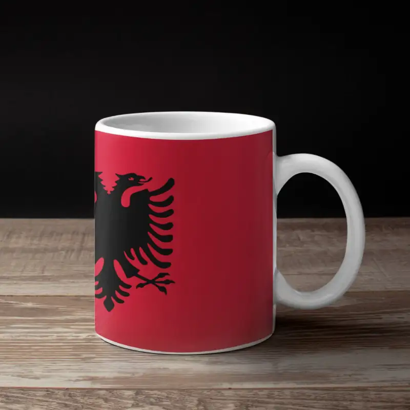 Albania Flag Coffee Mug, Albania's National Flag Mug