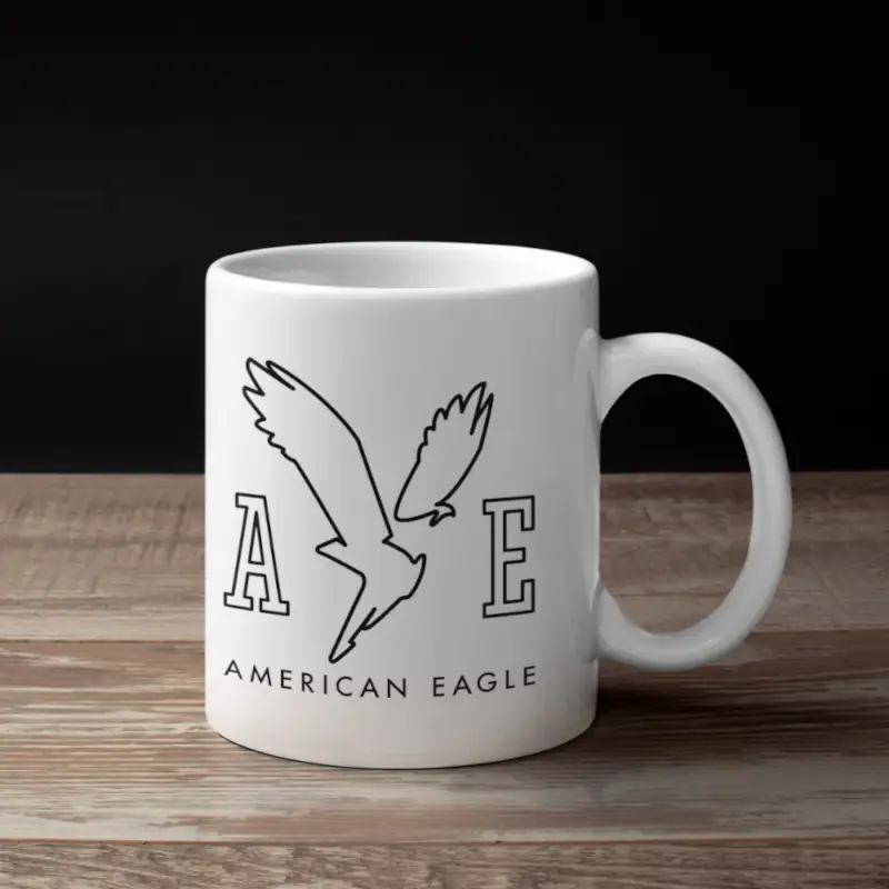 American Eagle Coffee Mug, American Eagle Logo Mug