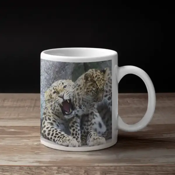 Amur Leopard Coffee Mug, Animal Amur Leopard Coffee Mug