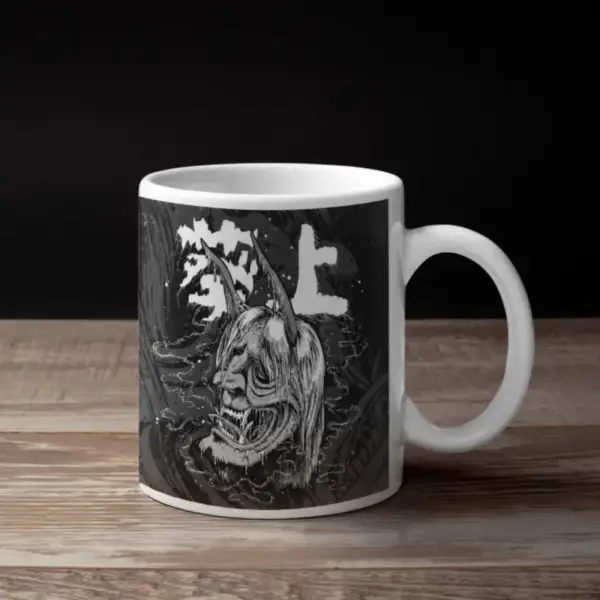 Ancestral Voices & Presha, Niflheim Coffee Mug, Ancestral Voices & Presha, Niflheim Hannya White (Ghost) Coffee Mug