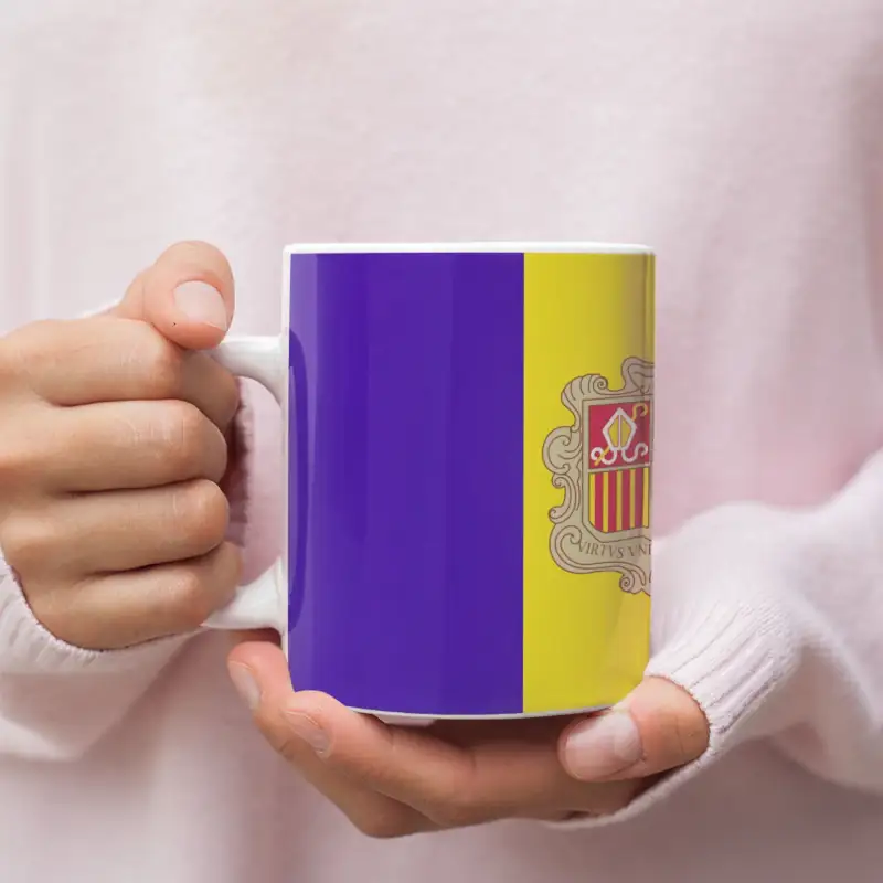 Andorra Flag Coffee Mug, Andorra's National Flag Mug - Image 2