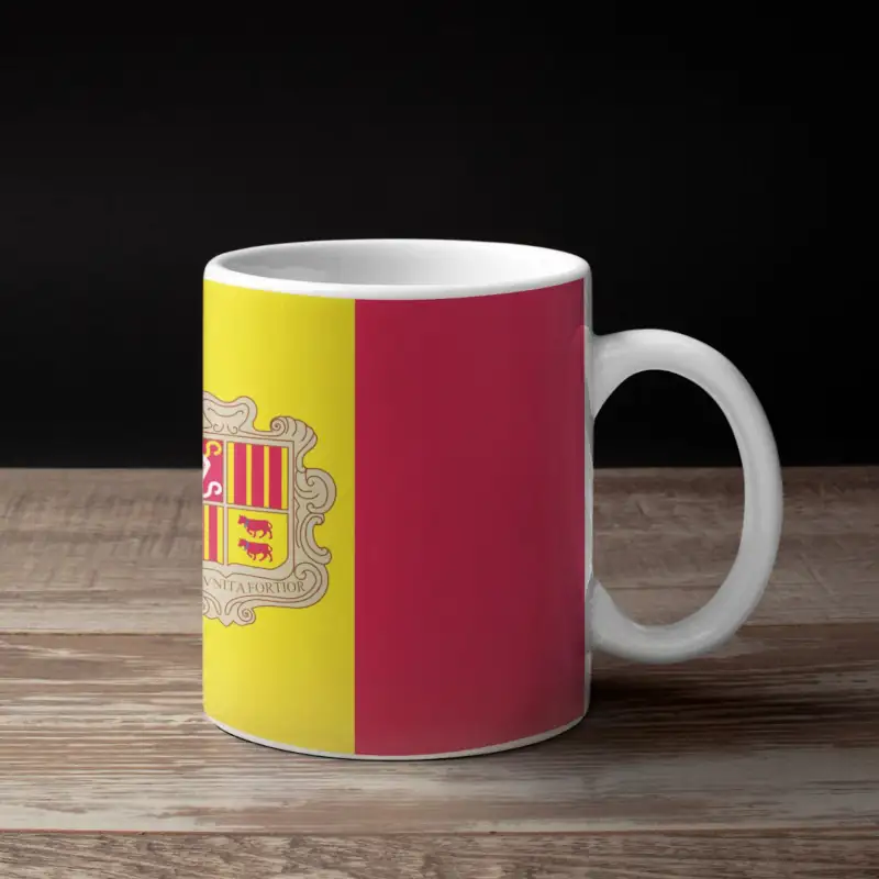 Andorra Flag Coffee Mug, Andorra's National Flag Mug