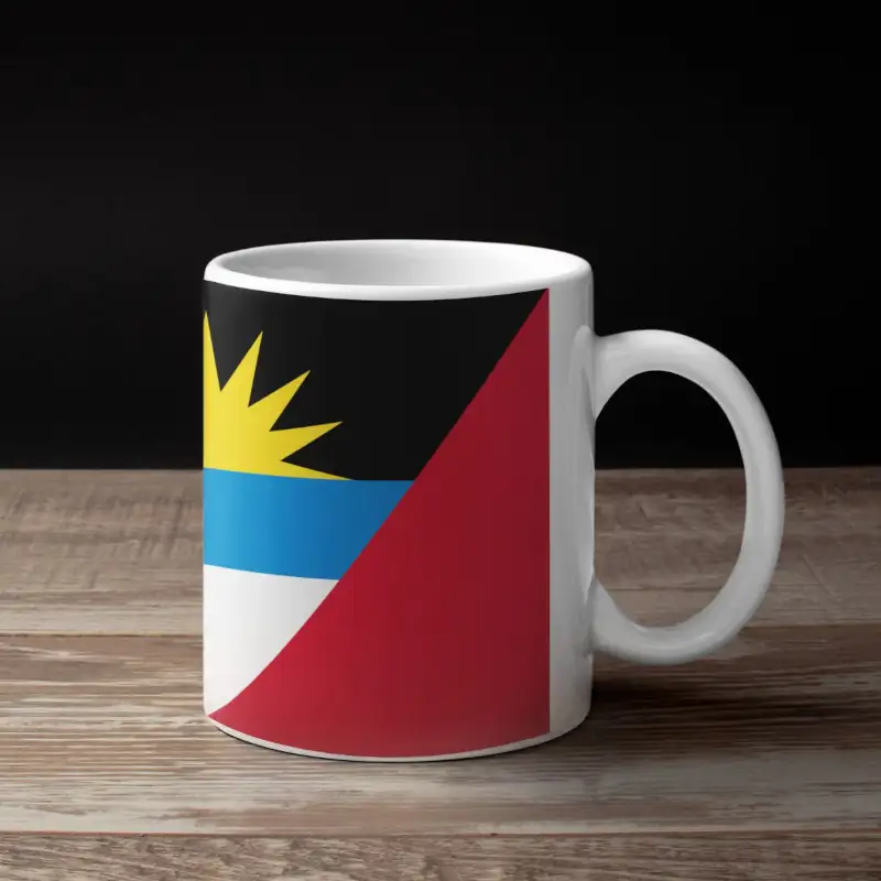 Antigua and Barbuda Flag Coffee Mug, Antigua and Barbuda's National Flag Mug