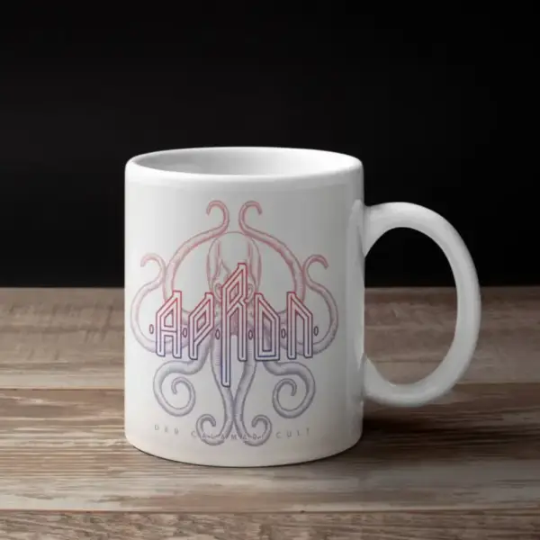 Apron Coffee Mug, Apron Der Calamari Cult Coffee Mug