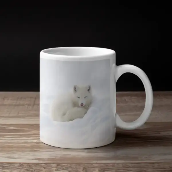 Arctic Fox Coffee Mug, Animal Arctic Fox Coffee Mug