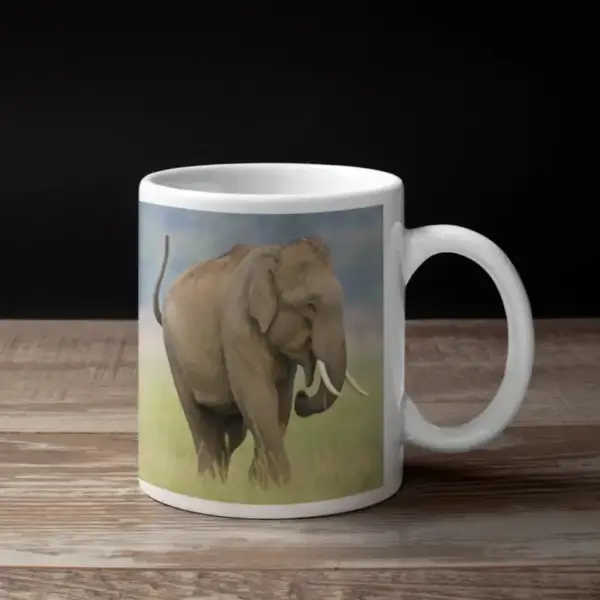 Asian Elephant Coffee Mug, Animal Asian Elephant Coffee Mug
