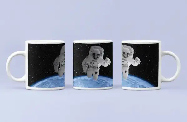 Astronaut Coffee Mug, Astronaut in Space Coffee Mug
