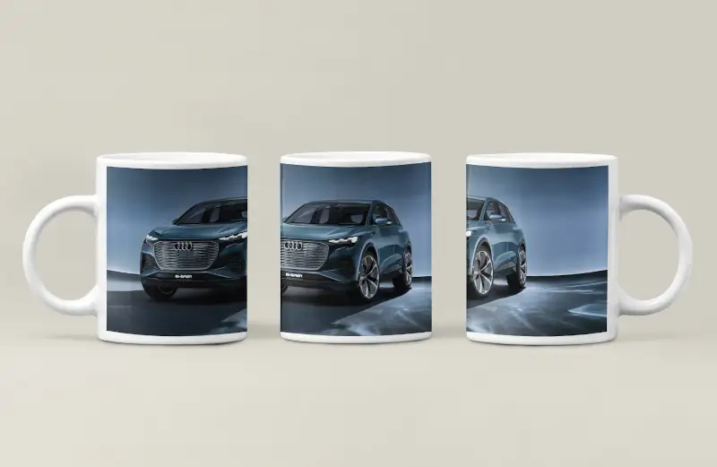 Audi Coffee Mug, Audi Q4 E-Tron Concept Coffee Mug