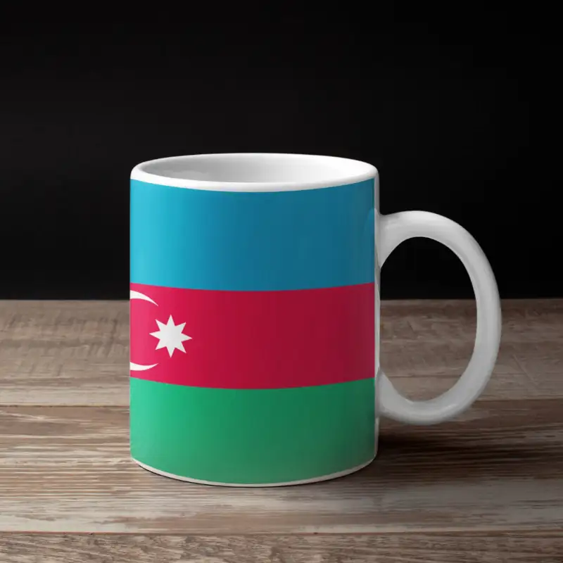 Azerbaijan Flag Coffee Mug, Azerbaijan's National Flag Mug