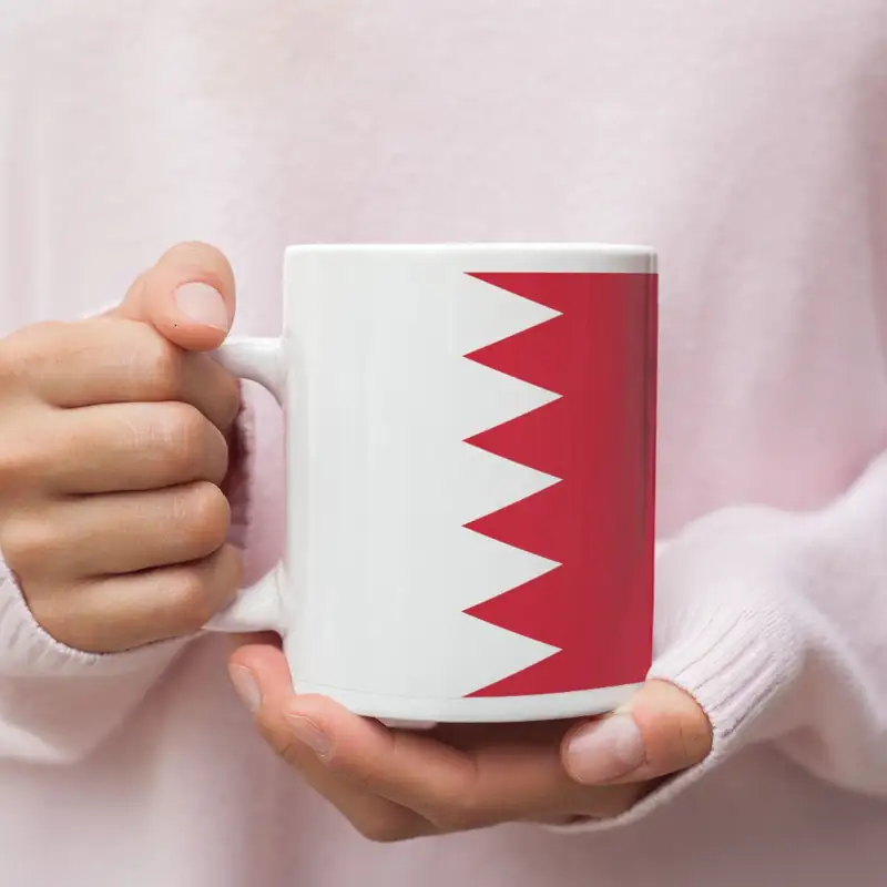 Bahrain Flag Coffee Mug, Bahrain's National Flag Mug - Image 2