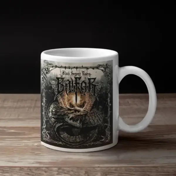 Balfor Coffee Mug, Balfor Black Serpent Rising Coffee Mug