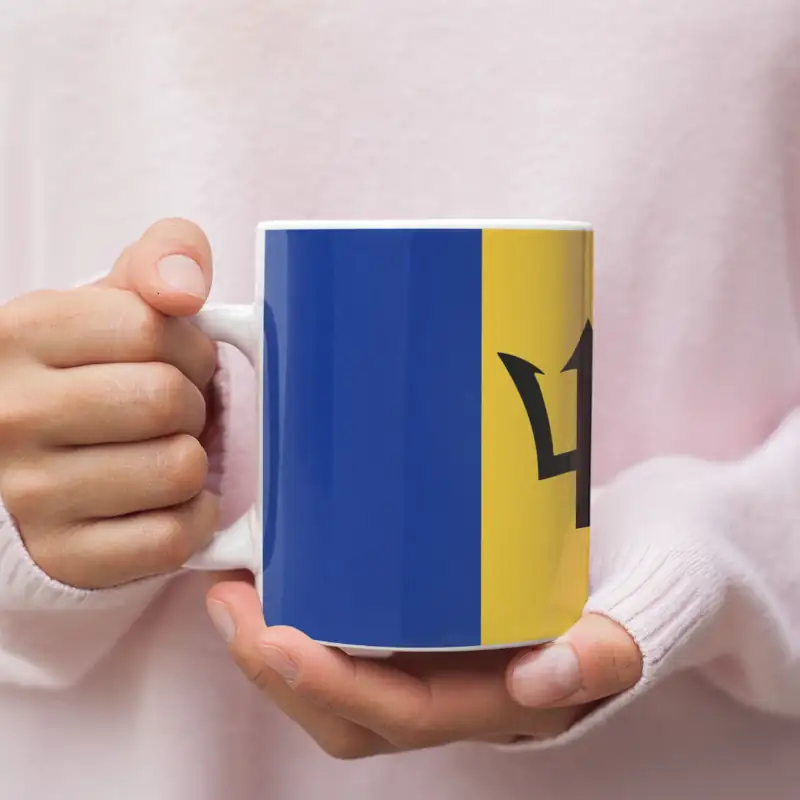 Barbados Flag Coffee Mug, Barbados's National Flag Mug - Image 2