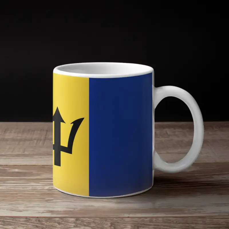 Barbados Flag Coffee Mug, Barbados's National Flag Mug