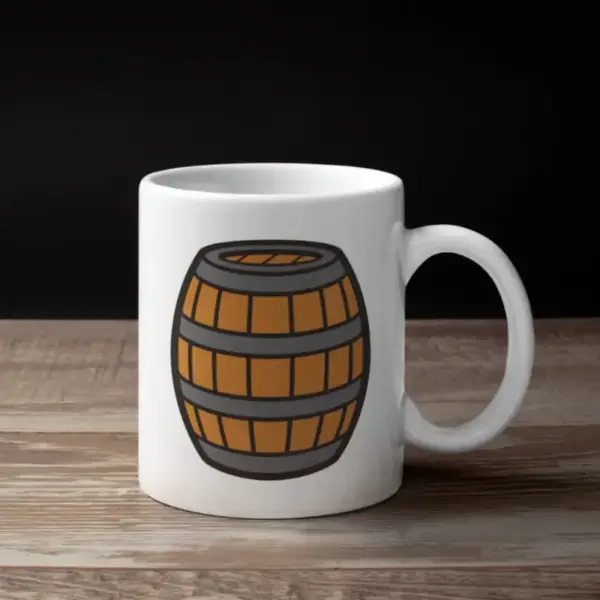 Barrel Coffee Mug, Barrel Logo Mug