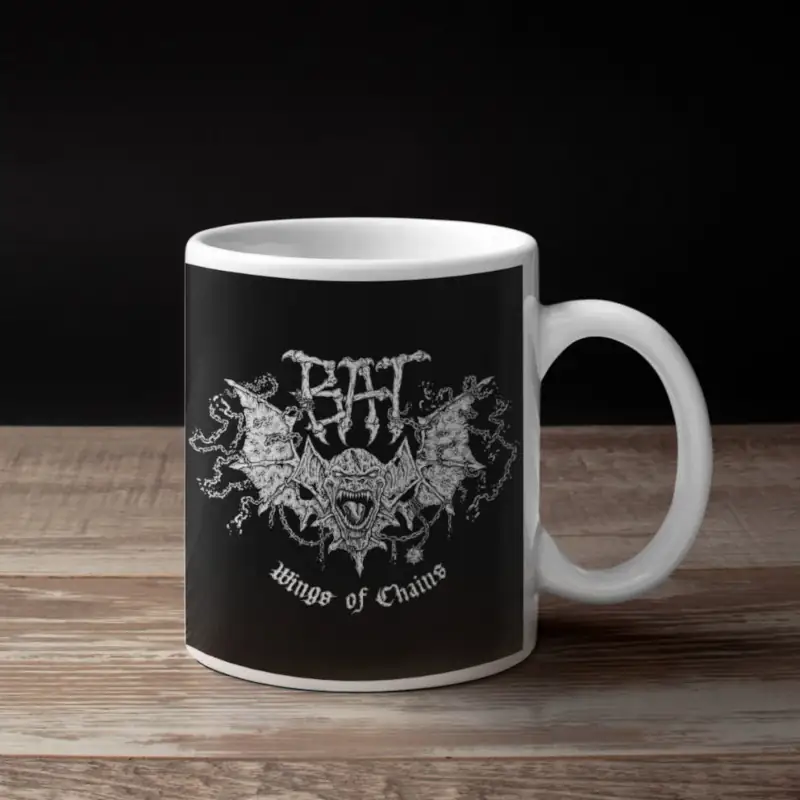 Bat Coffee Mug, Bat Wings of Chains Coffee Mug