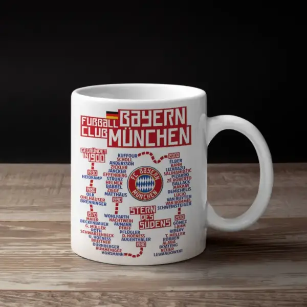 Bayern Munchen Coffee Mug, Bayern Munchen Football Club Timeline Mug