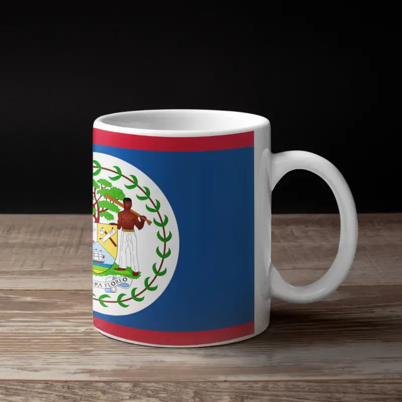 Belize Flag Coffee Mug, Belize's National Flag Mug