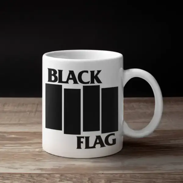 Black Flag Band Coffee Mug, Black Flag Logo Mug