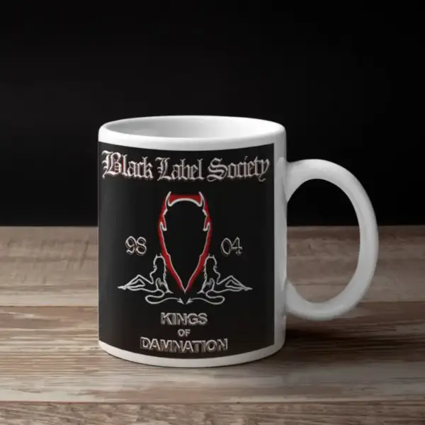 Black Label Society Coffee Mug, Black Label Society Kings of Damnation Coffee Mug