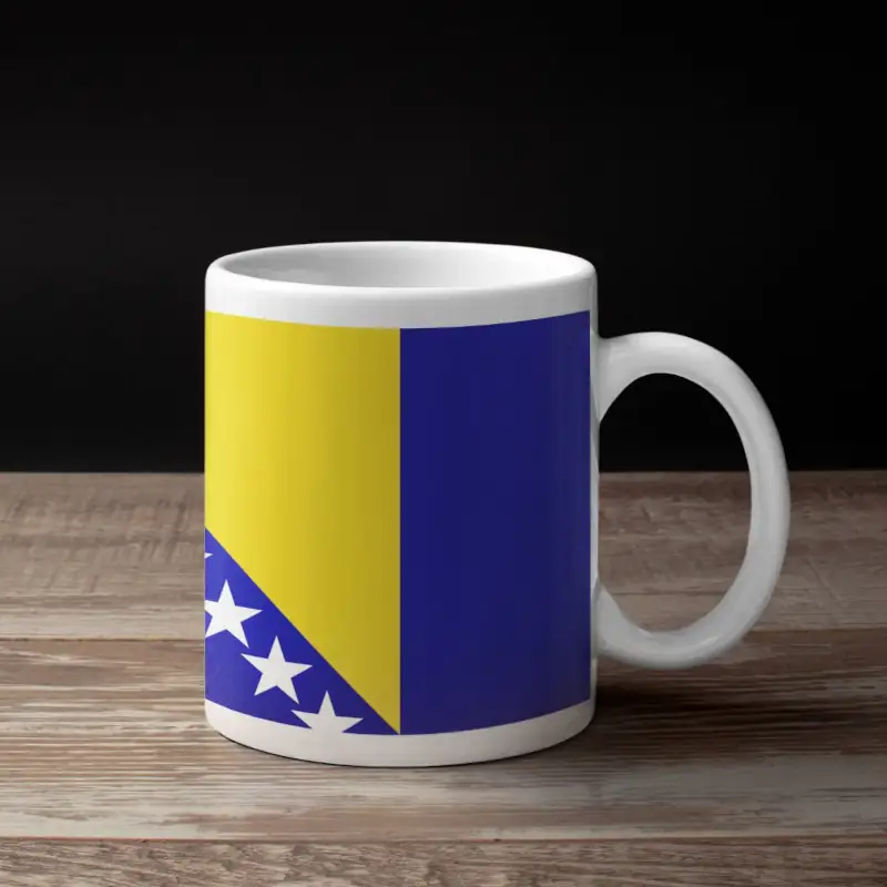 Bosnia and Herzegovina Flag Coffee Mug, Bosnia and Herzegovina's National Flag Mug