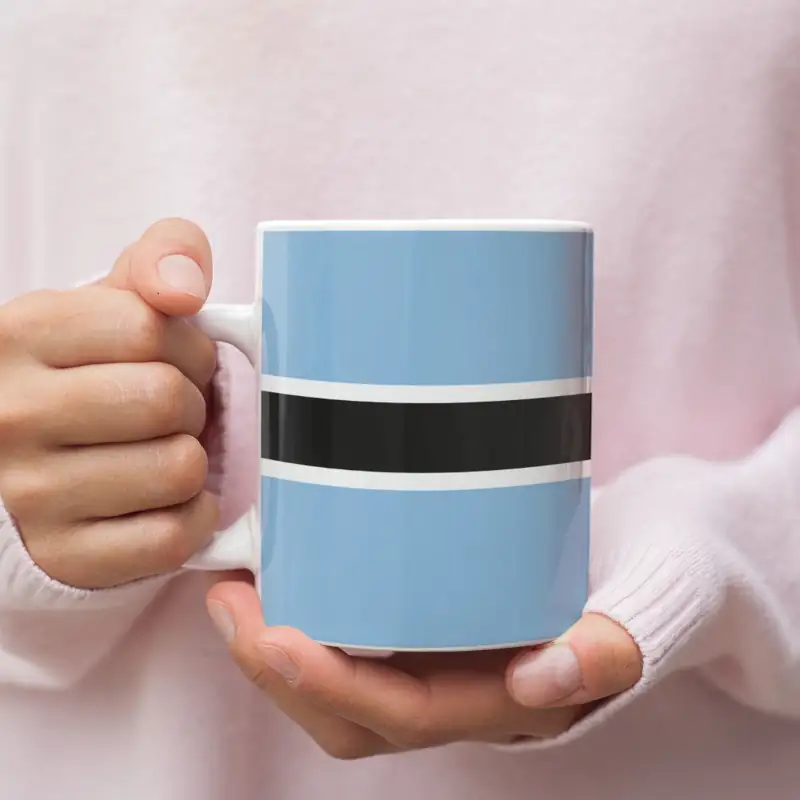 Botswana Flag Coffee Mug, Botswana's National Flag Mug - Image 2