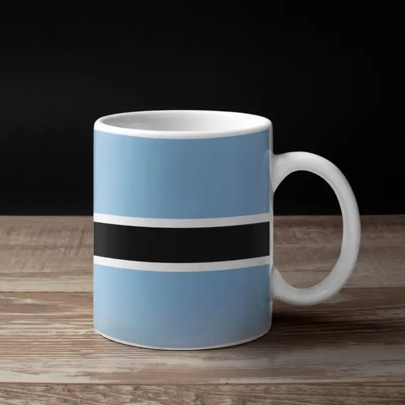 Botswana Flag Coffee Mug, Botswana's National Flag Mug