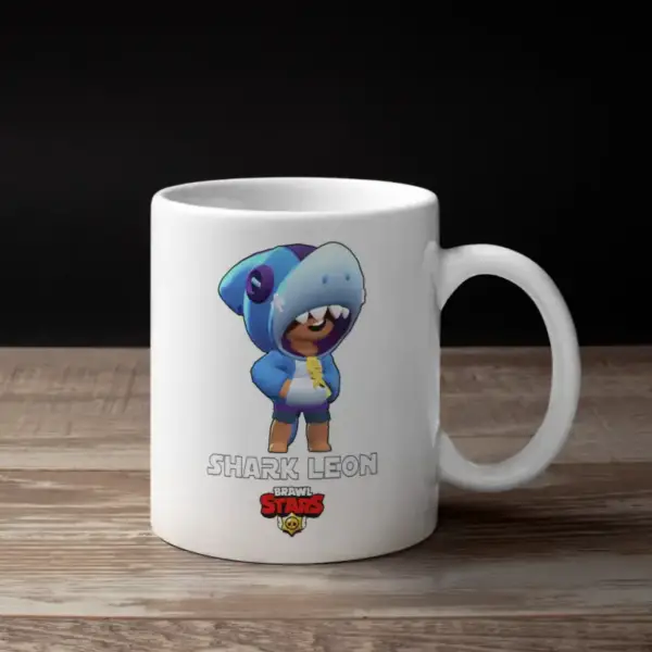 Brawl Stars Coffee Mug, Brawl Stars Shark Leon Mug