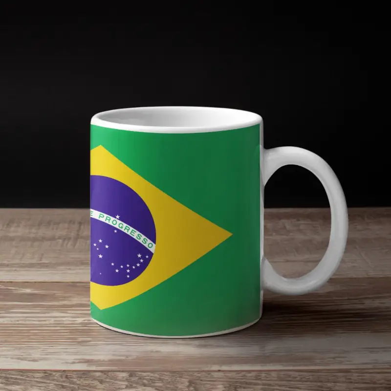 Brazil Flag Coffee Mug, Brazil's National Flag Mug