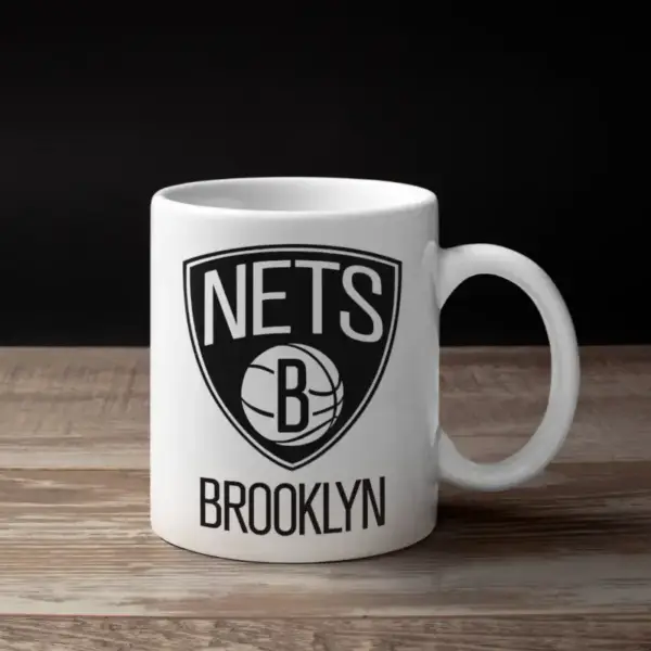 Brooklyn Nets Coffee Mug, Brooklyn Nets Logo Mug