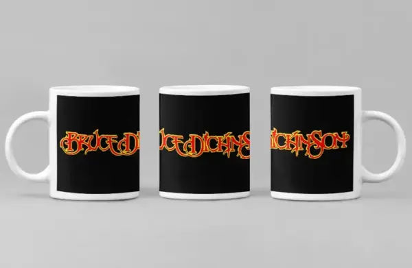 Bruce Dickinson Coffee Mug, Bruce Dickinson Logo Coffee Mug