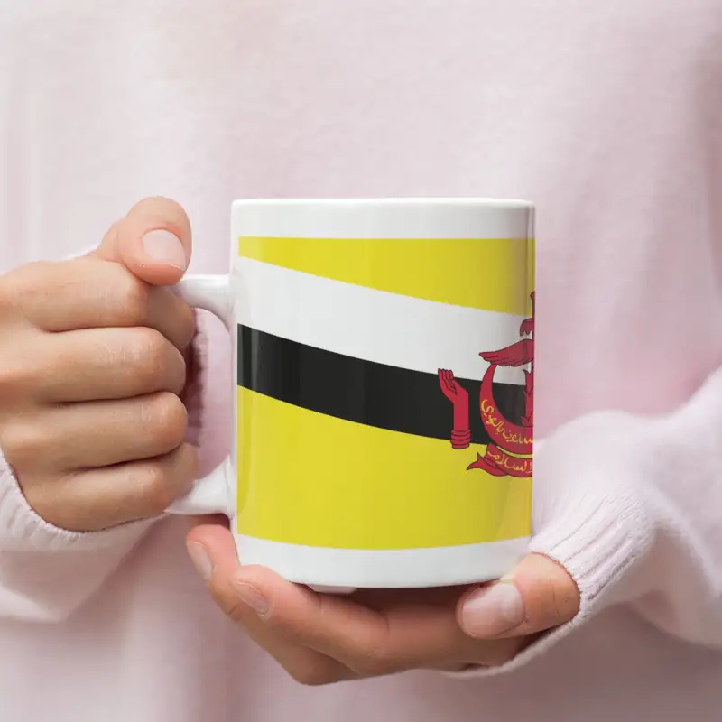 Brunei Flag Coffee Mug, Brunei's National Flag Mug - Image 2