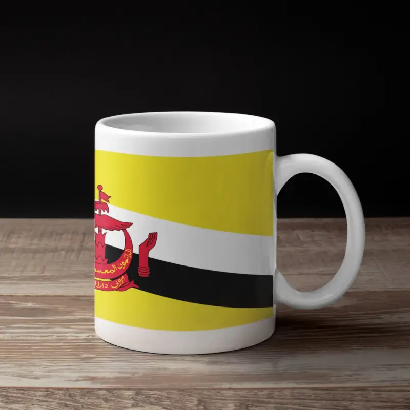 Brunei Flag Coffee Mug, Brunei's National Flag Mug
