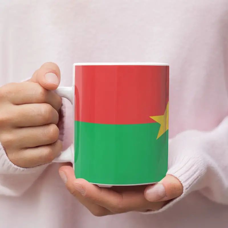 Burkina Faso Flag Coffee Mug, Burkina Faso's National Flag Mug - Image 2