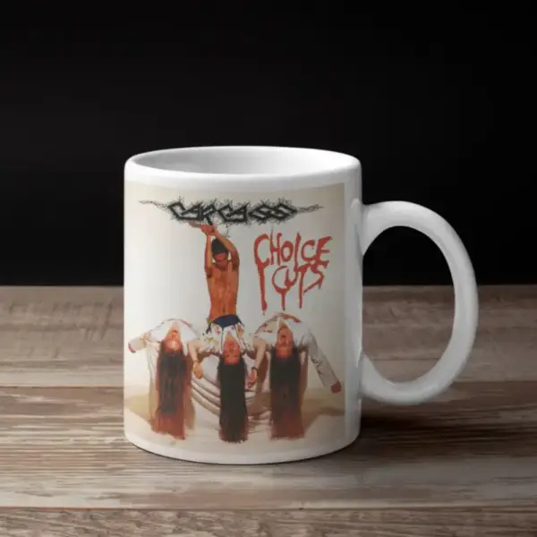 Carcass Coffee Mug, Carcass Choice Cuts Coffee Mug